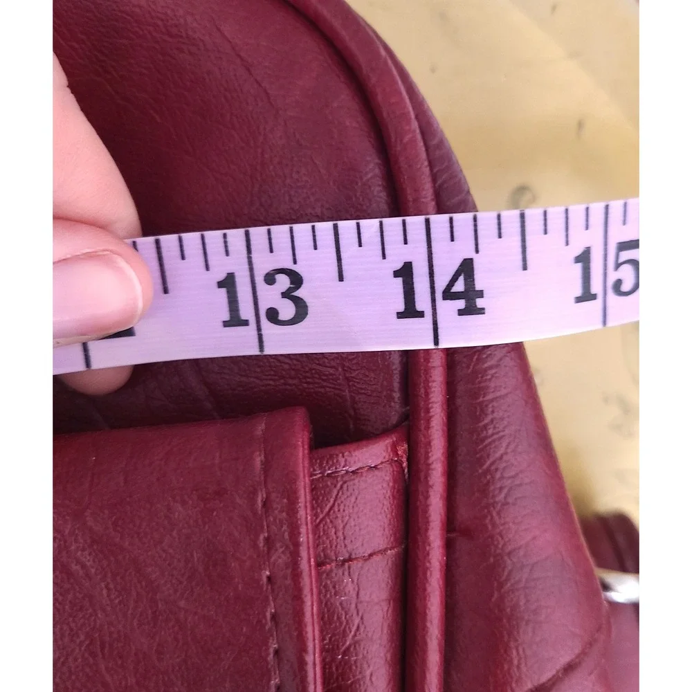Samsonite Vintage Red Leather Travel Weekender Bag Retro Utility Preppy Carry On